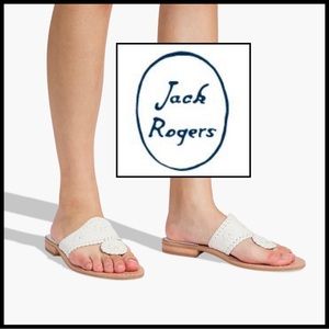 Jack Rogers Classic Original Jacks Flat Sandal in White